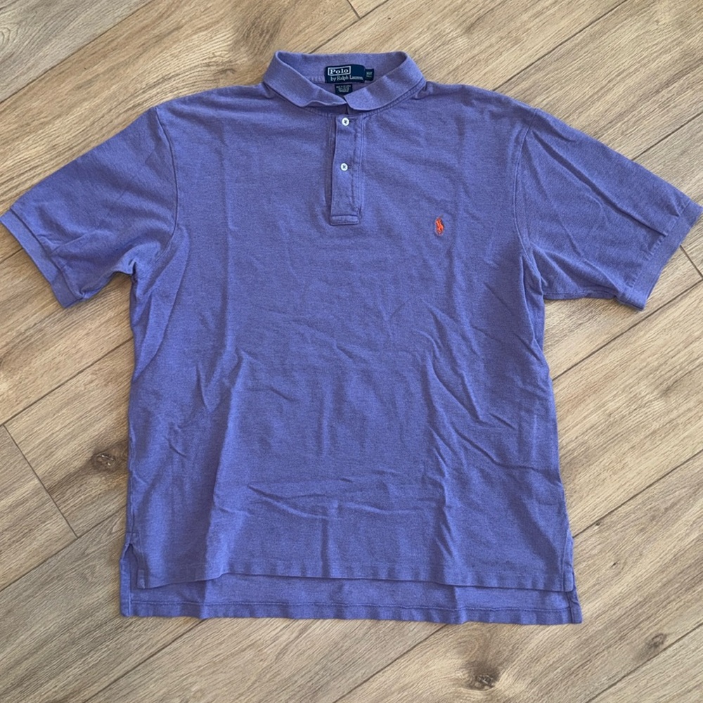 POLO BY RALPH LAUREN Vintage 90s y2k Short Sleeve Collared Purple Golf Logo Polo